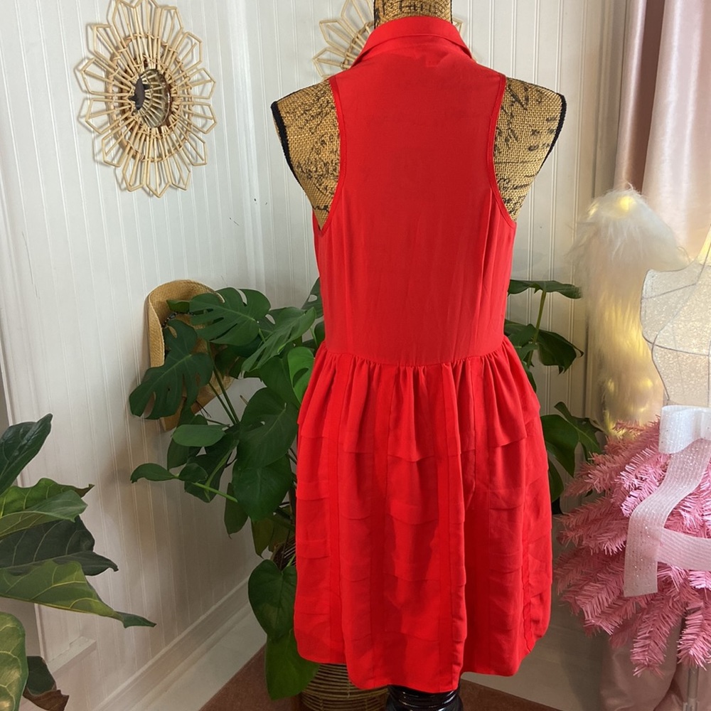 Anthropologie Sachin + Babi Red Sleeveless Dress - Picture 3 of 6